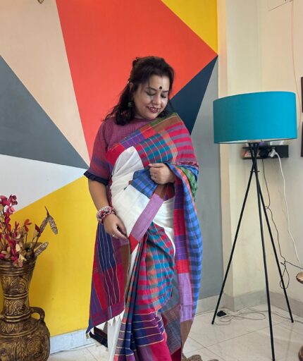 Gamcha Patchwork Saree
