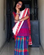 Handloom Gamcha multicoloured saree
