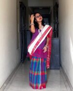 Handloom Gamcha multicoloured saree - Image 2