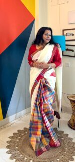 Handloom Gamcha multicoloured saree